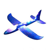 Multi-colored plastic 3D throw foam aircraft glider toy for fun flying play