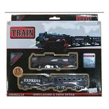 Multicolor plastic musical toy train set, 13-piece classic playset for kids