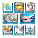 Plastic 60Pcs Colors Art Markers Sketch Pen Dual Tip Artist Art Marker (Multicolor )