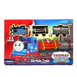 Multicolor plastic Thomas Express Train 11Pcs toy set with tracks, engaging children's playtime