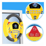 Multi-colored plastic steering wheel toy for driving play