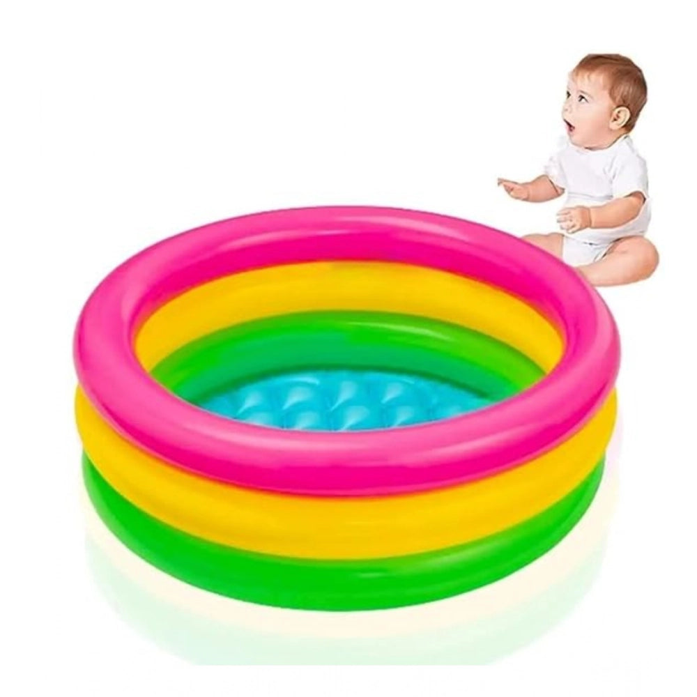Multicolor plastic kid's bath tub with pump, ideal for fun and safe play