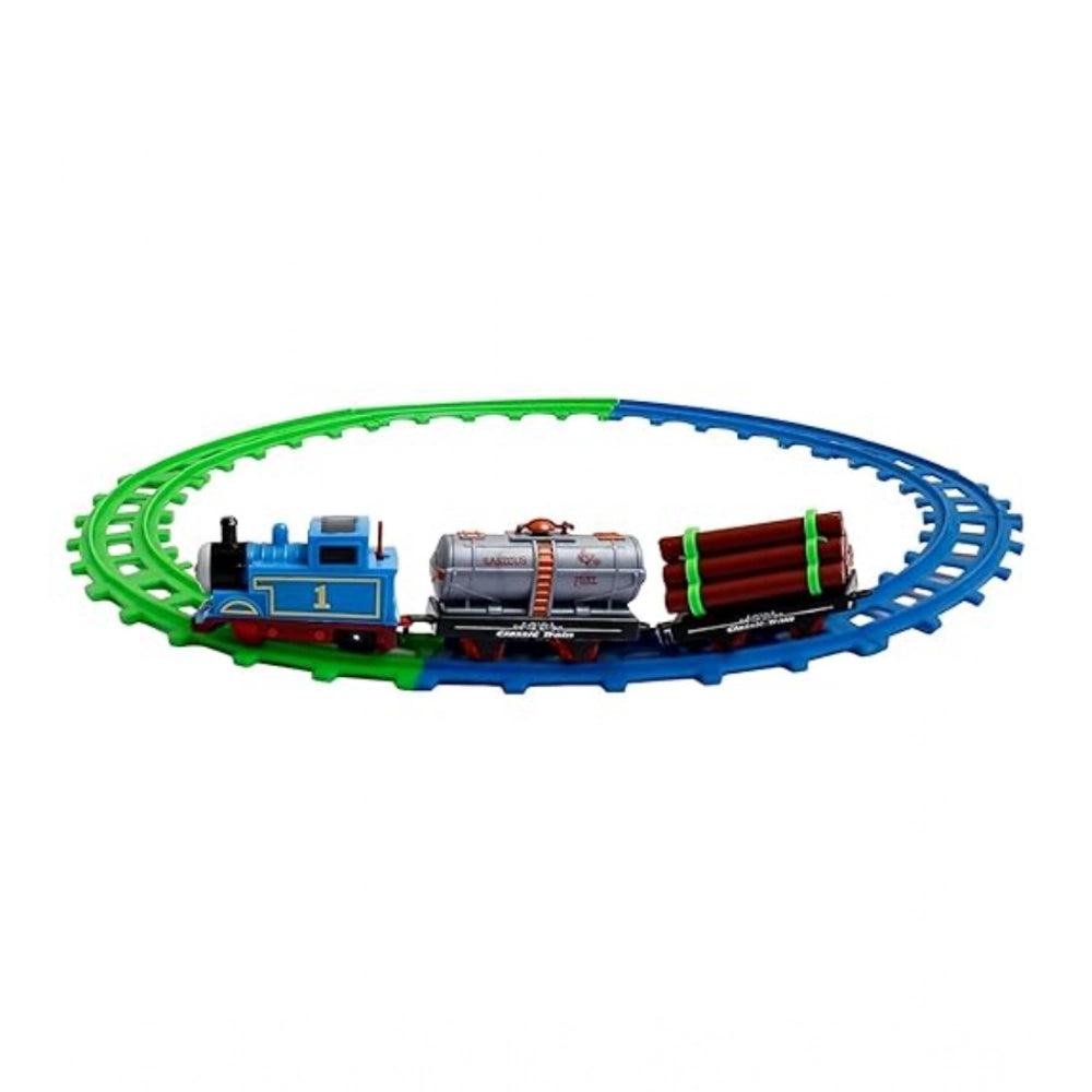 Multi-colored plastic Thomas Express Train 11pc toy set with tracks for play
