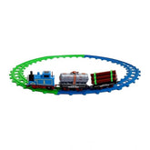 Multi-colored plastic Thomas Express Train 11pc toy set with tracks for play
