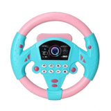 Multi-colored plastic steering wheel driving toy for kids playtime