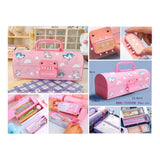 Plastic Pen, Pencil Box Suitcase Style Password Lock (Multicolor )