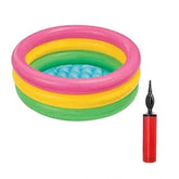 Multicolor plastic kids bath tub with pump, durable toy for fun bath time play