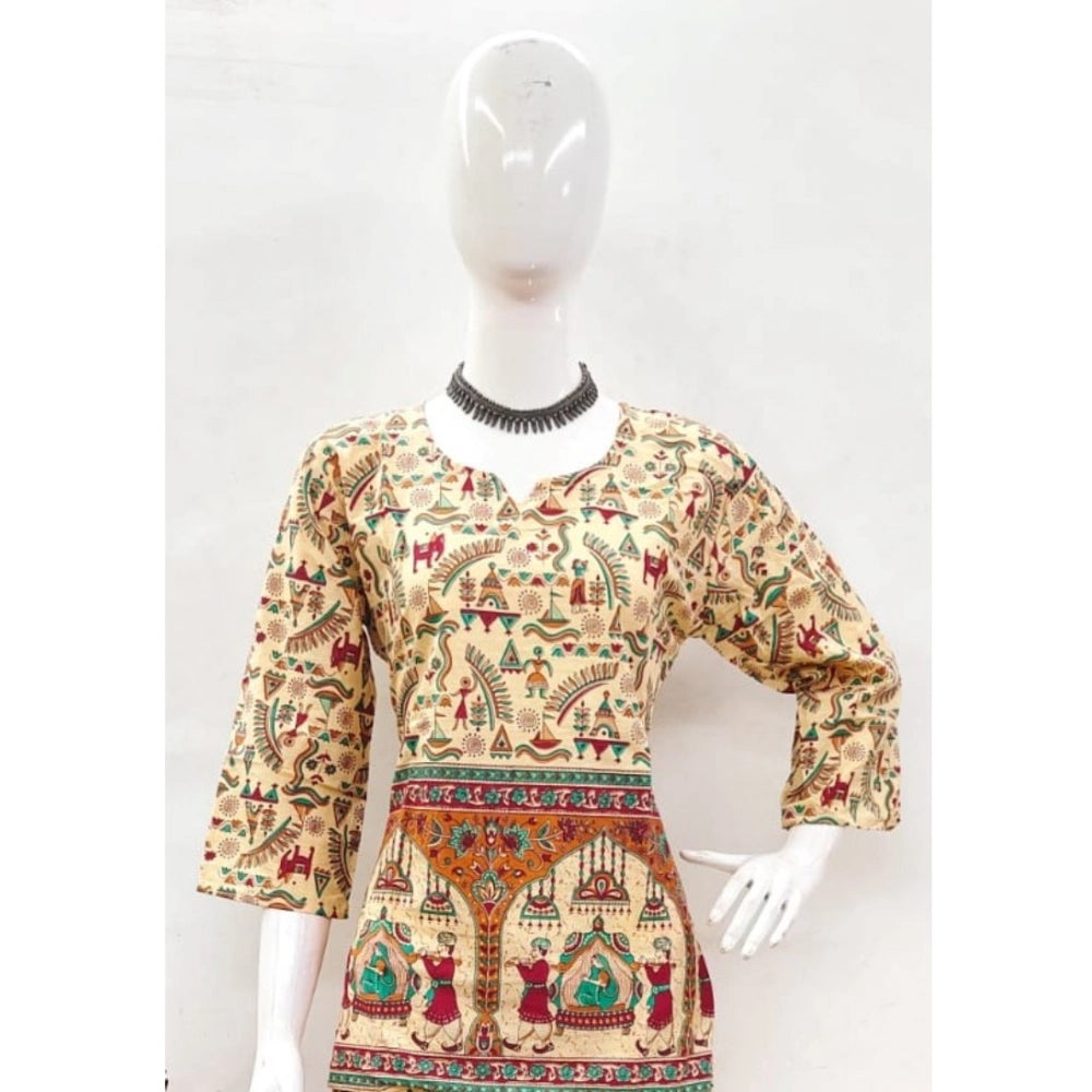Multicolor cotton Jaipuri printed 3-4th sleeve co ord set for women's fashion, sweetheart neckline, vibrant patterns visible