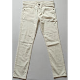 Men's cotton blended beige solid classic fit jeans - mid rise, button closure, versatile denim wear