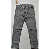 Men's grey cotton blended tapered jeans, solid fit for stylish casual wear