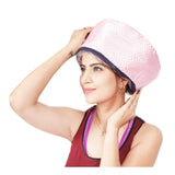 Plastic pink head spa cap treatment with steamer for at-home beauty rituals