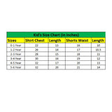 Kid's multi-color printed cotton blend short sleeve shirt, vibrant patterns on sleeves for boys fashion