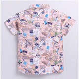 MultiColor cotton blend printed short sleeve shirt for kids, great for casual playwear