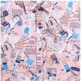 MultiColor cotton blend printed short sleeve shirt for kids, vibrant design ideal for playtime