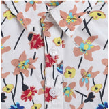 Boy's multi-color printed cotton blend short sleeve shirt, vibrant design for kids wear