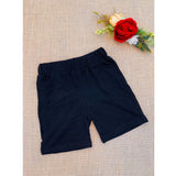 MultiColor cotton blend boy's short sleeve shirt & shorts set, printed pattern for playful attire