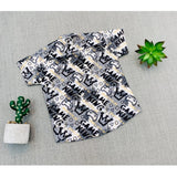 MultiColor cotton blend printed short sleeve shirt & shorts set for kids, durable and comfortable playwear