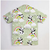 Multi-color Lycra blend printed short sleeve shirt & shorts set for kids, ideal for active play