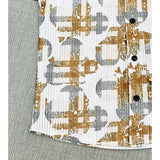 Multi-colored cotton blend printed short sleeve shirt for kids, perfect casual wear