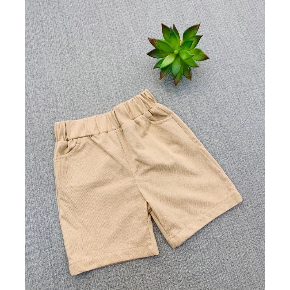 Multi-color cotton blend printed short sleeve shirt & shorts set for kids, versatile casual wear