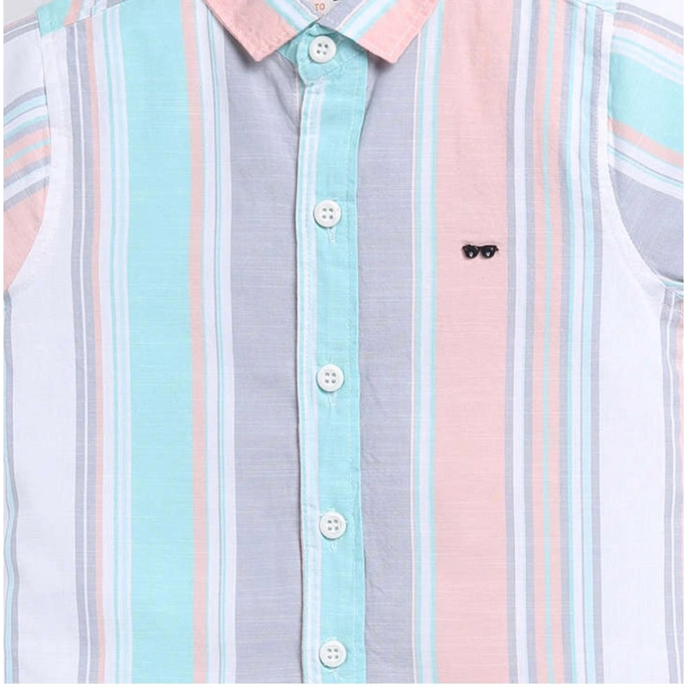 MultiColor cotton blend printed short sleeve shirt for boys, great for casual wear