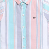 MultiColor cotton blend printed short sleeve shirt for boys, great for casual wear