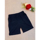 MultiColor cotton blend kids' short sleeve shirt & shorts set, printed pattern on comfortable casual wear