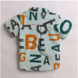 Multi-color cotton blend printed short sleeve shirt & shorts set for kids, vibrant patterns on comfortable clothing