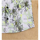 MultiColor cotton blend printed short sleeve boy's shirt, vibrant design for kids fashion