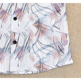 Multi-colored cotton blend printed short sleeve shirt for kids