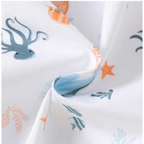 Multicolor cotton blend boy's printed short sleeve shirt and shorts set, ideal for active play