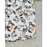 Boy's printed cotton blend short sleeve multi-color shirt, vibrant design on youth apparel