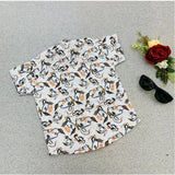 Boy's printed cotton blend short-sleeve shirt, multi-color design for kids' fashion