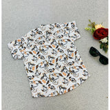 MultiColor cotton blend boys' printed short sleeve shirt & shorts set, vibrant patterns for playtime