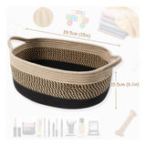 Cotton Baby Basket Pack of 1 Storage Basket For Clothes (Brown)