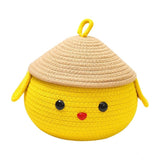 Cotton Gudda Pack of 1 Storage Basket For Clothes (Yellow)