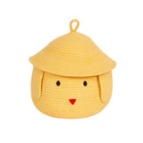 Cotton Gudda Pack of 1 Storage Basket For Clothes (Yellow)