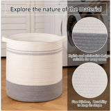 Cotton Basket Pack of 1 Storage Basket For Clothes (Grey)