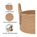 Beige cotton storage basket pack of 1, multi-purpose organizer for bathroom, living room & kitchen, ideal for kids toys or clothes storage