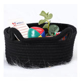 Cotton Cat Basket Inch Pack of 1 Storage Basket For Clothes (Black)