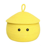 Cotton Gudda Pack of 1 Storage Basket For Clothes (Yellow)