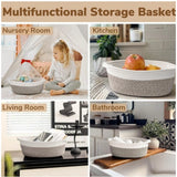 Cotton Baby Gift Basket Inch Pack of 1 Storage Basket For Clothes (White)