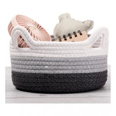 Multicolor cotton cat baskets, pack of 1 for storage & organization in bathroom, living room, or kitchen