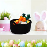 Cotton Cat Basket Inch Pack of 1 Storage Basket For Clothes (Black)
