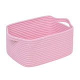 Cotton Basket Pack of 1 Storage Basket For Clothes (Pink)