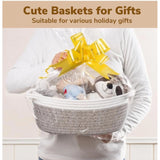 Cotton Baby Gift Basket Inch Pack of 1 Storage Basket For Clothes (White)