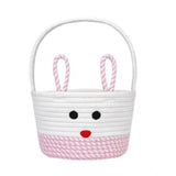 Cotton Mix Toy Bucket Pack of 1 Storage Basket For Clothes (Pink)