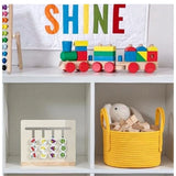 Cotton Basket Inch Pack of 1 Storage Basket For Clothes (Yellow)