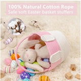 Cotton Toys Bucket Pack of 1 Storage Basket For Clothes (Pink)