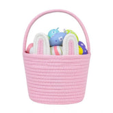 Cotton Ear Toy Bucket Pack of 1 Storage Basket For Clothes (Pink)
